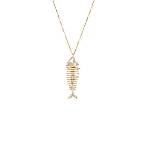 Edgy Fishbone Chain Necklace
