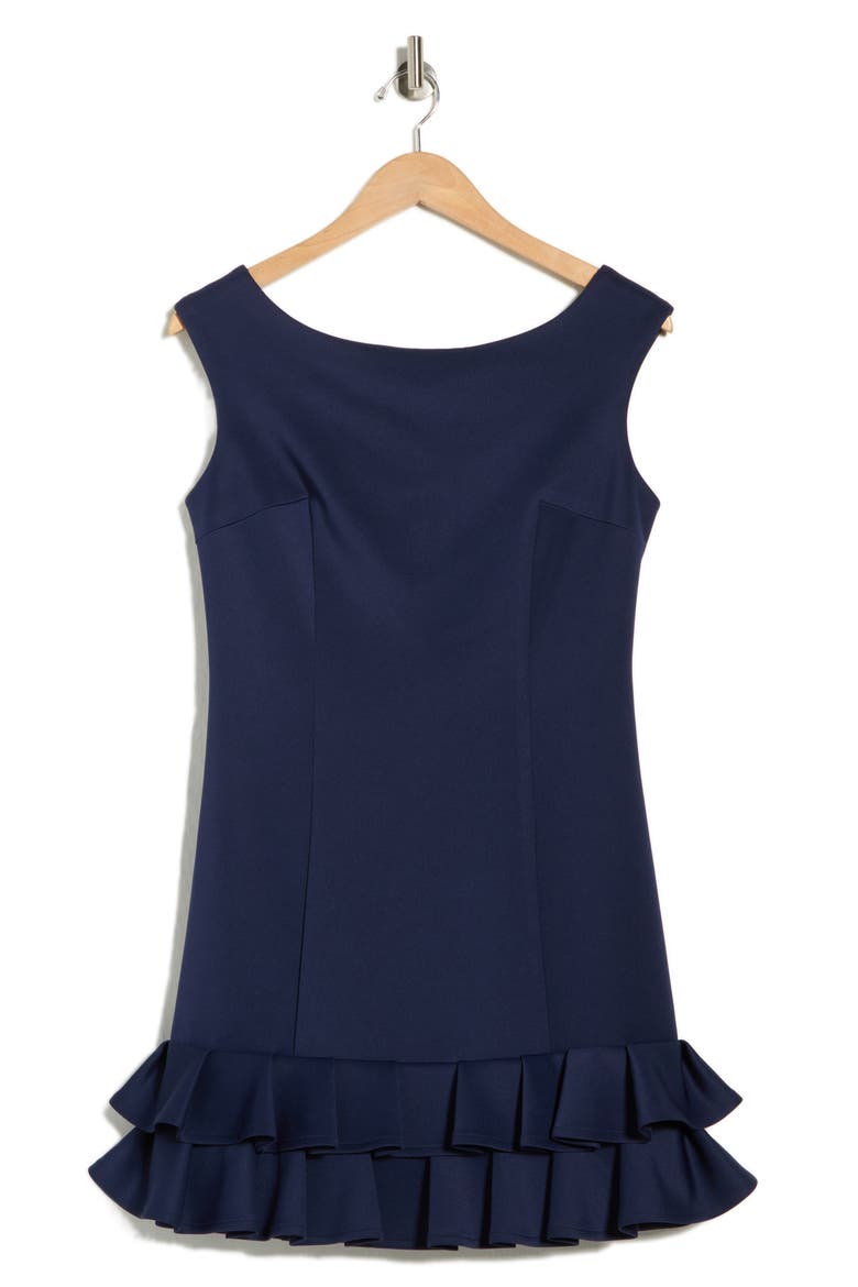 Sleeveless Ruffle Hem Dress, Alternate, color, SPRING NAVY