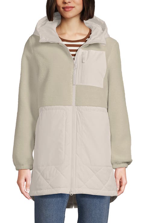 High Pile Quilted Mixed Media Parka