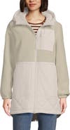 Lands' End High Pile Quilted Mixed Media Parka
