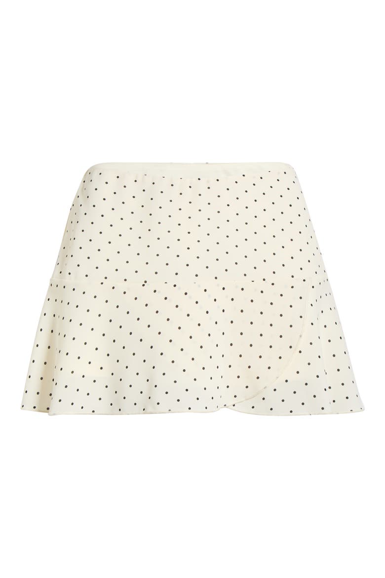 Sonsie Polka Dot Miniskirt, Alternate, color, CREAM