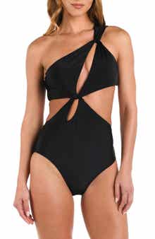 L'AGENCE Camilla Cutout One-Shoulder One-Piece Swimsuit