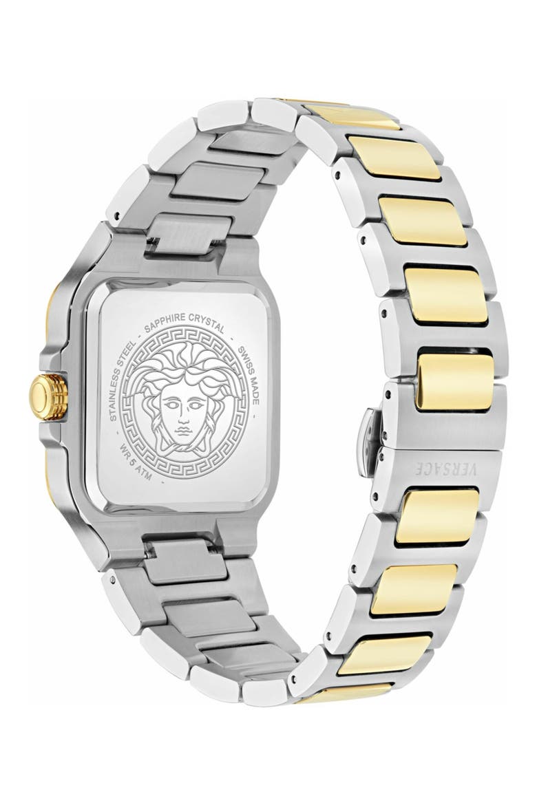 Greca Edge Two-Tone Bracelet Watch, 38mm x 49mm, Alternate, color, TWO TONE