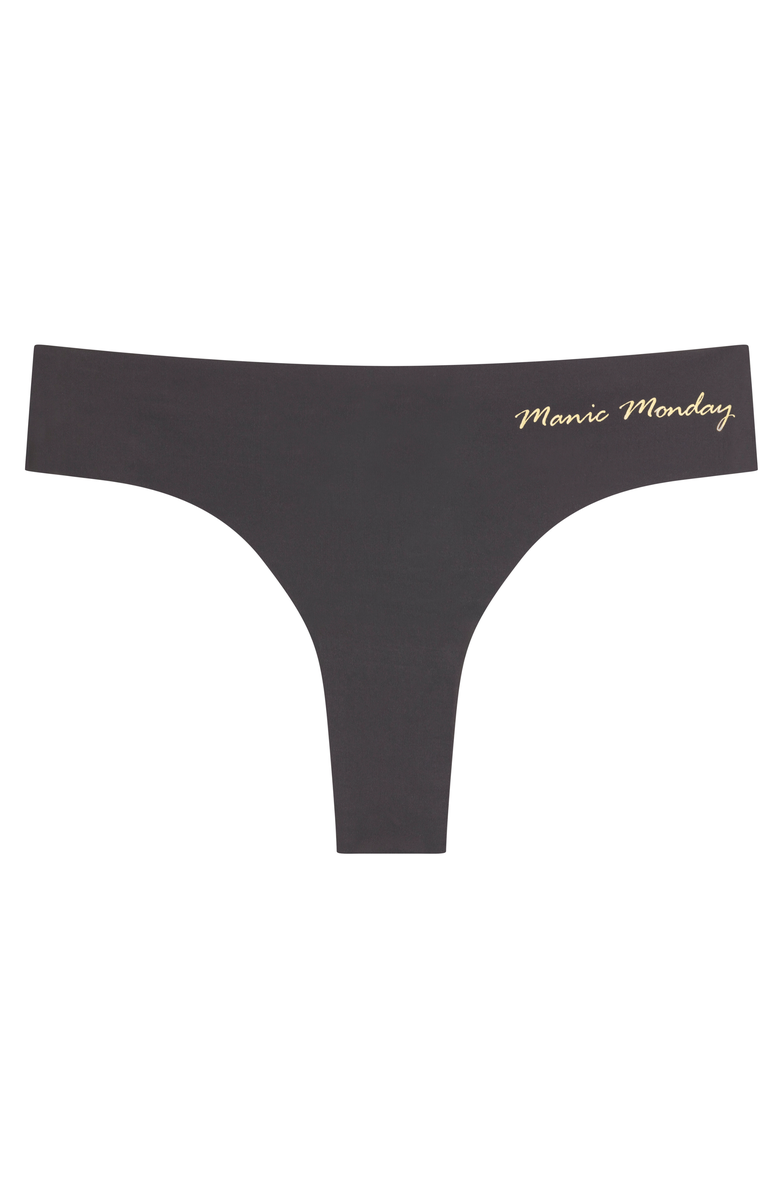 Uwila Warrior Soft Seamless Days of the Week Thong, Main, color, Shale