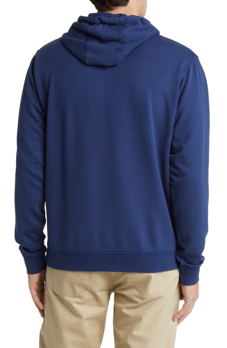 Peter Millar Lava Wash Cotton Blend Hoodie, Alternate, color, Navy