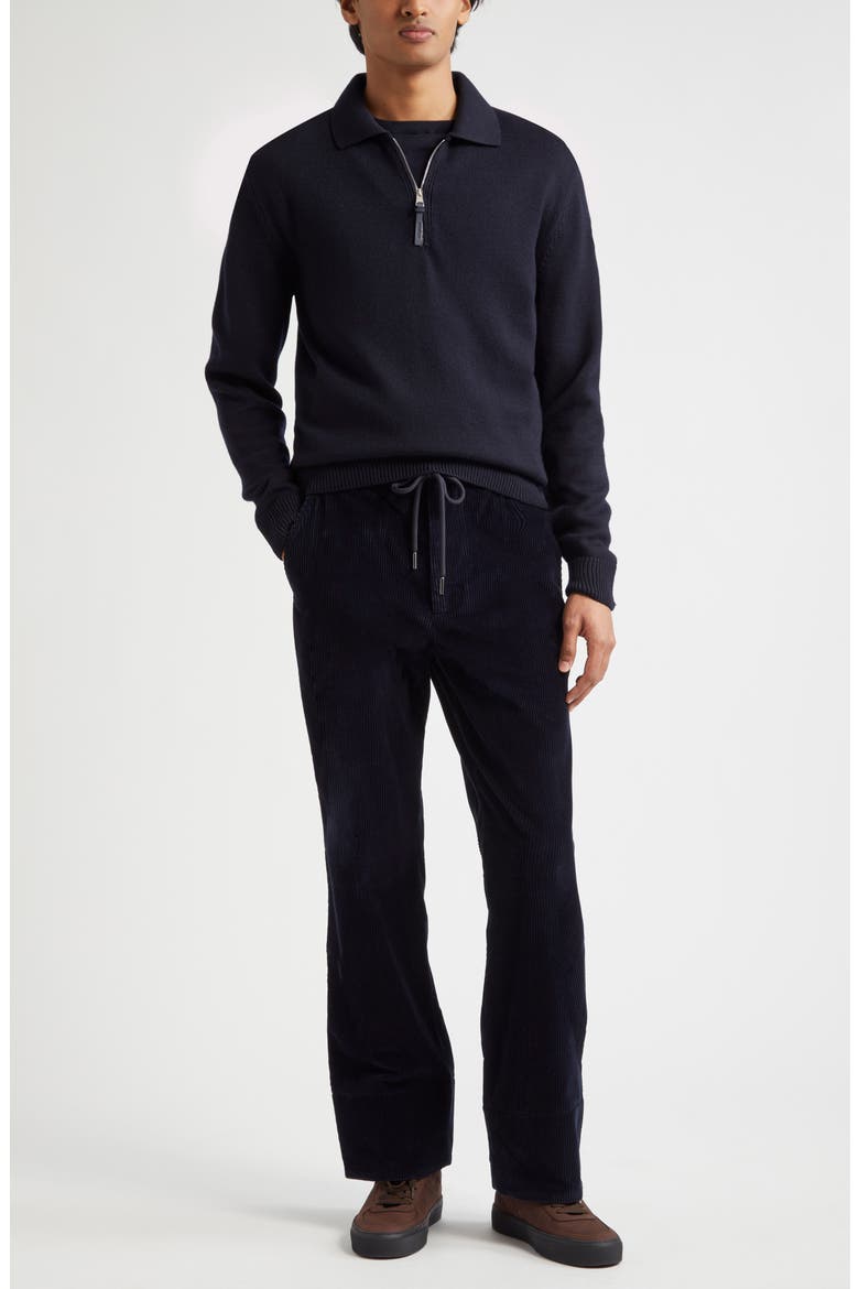 Tricot Virgin Wool Polo Sweater, Alternate, color, NAVY
