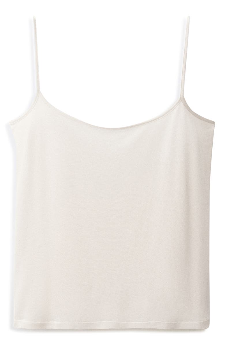 MANGO Silk Camisole, Alternate, color, Off White