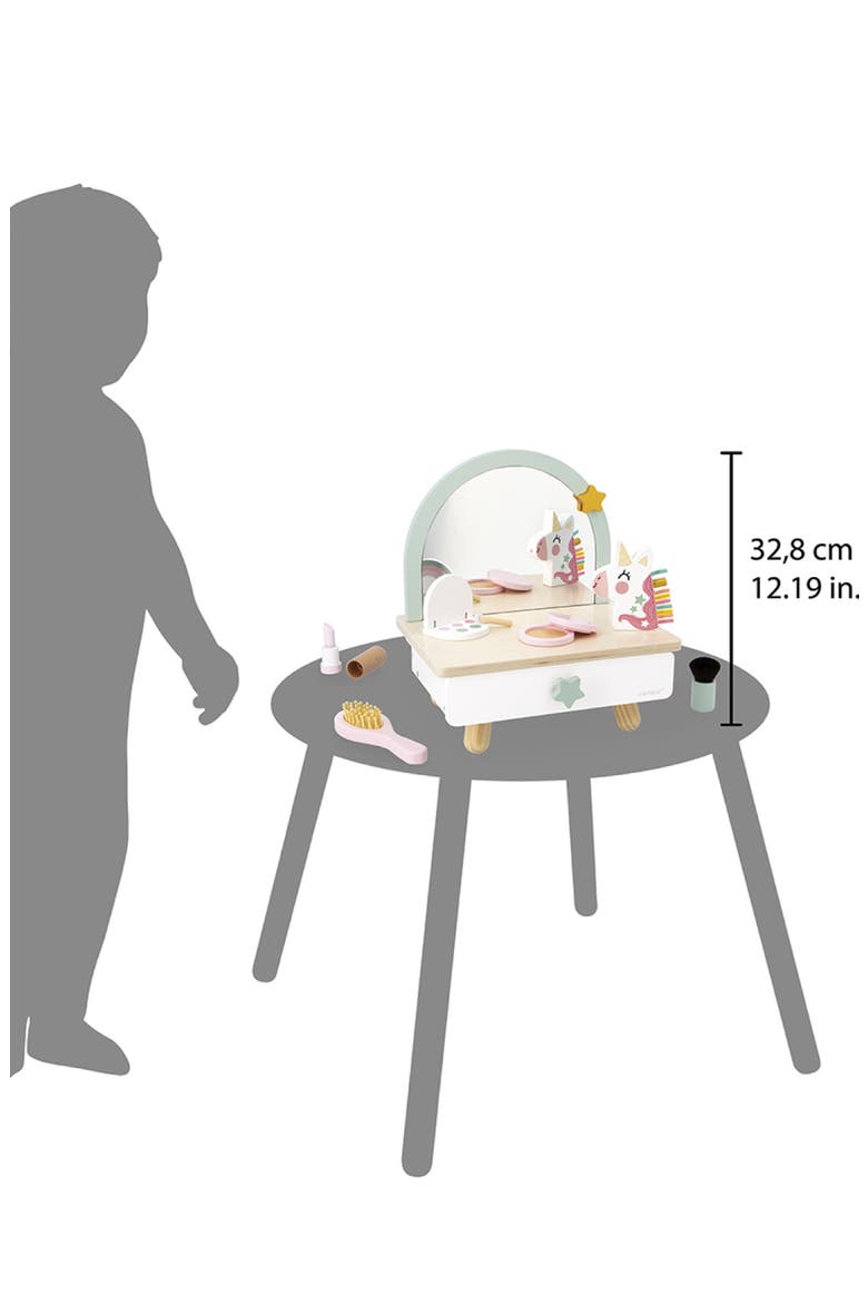 Unicorn Mini Dressing Table Toy, Alternate, color, WHITE