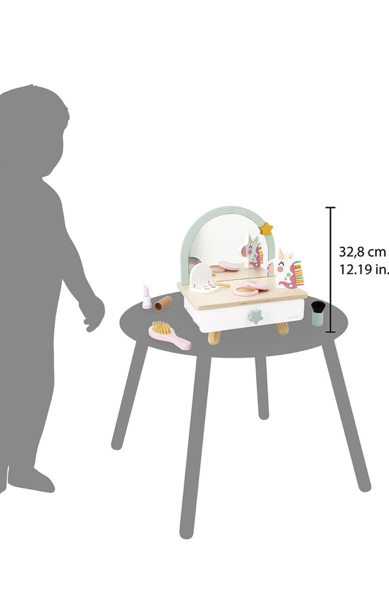 Janod Unicorn Mini Dressing Table Toy, Alternate, color, White