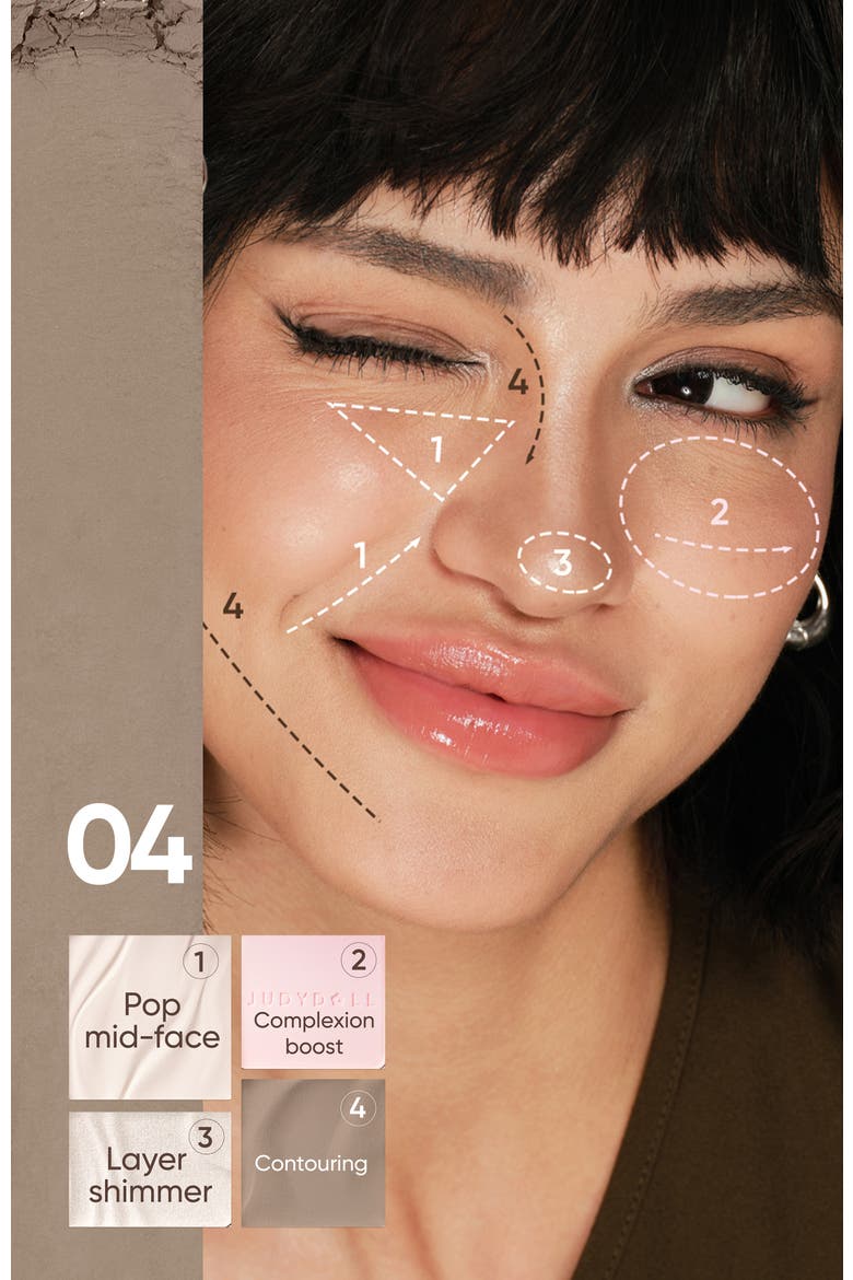 Highlight & Contour Face Palette, Alternate, color, #04 Blush Shadow