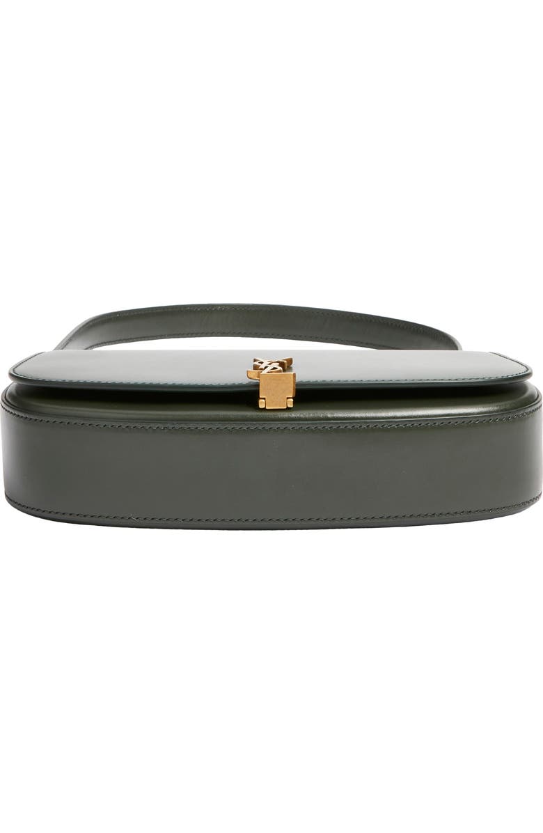 Saint Laurent Mini Voltaire Leather Shoulder Bag, Alternate, color, Vert Fonce