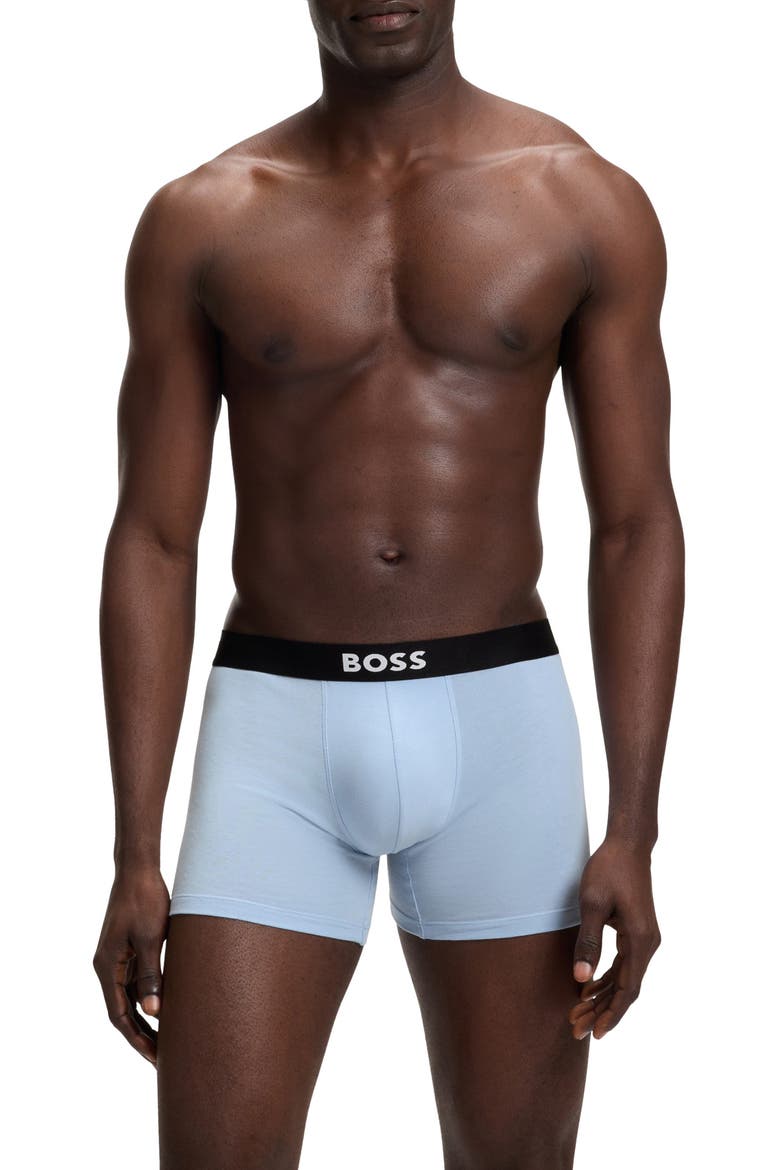 Assorted 3-Pack Power Stretch Cotton Boxer Briefs, Alternate, color, OPEN BLUE