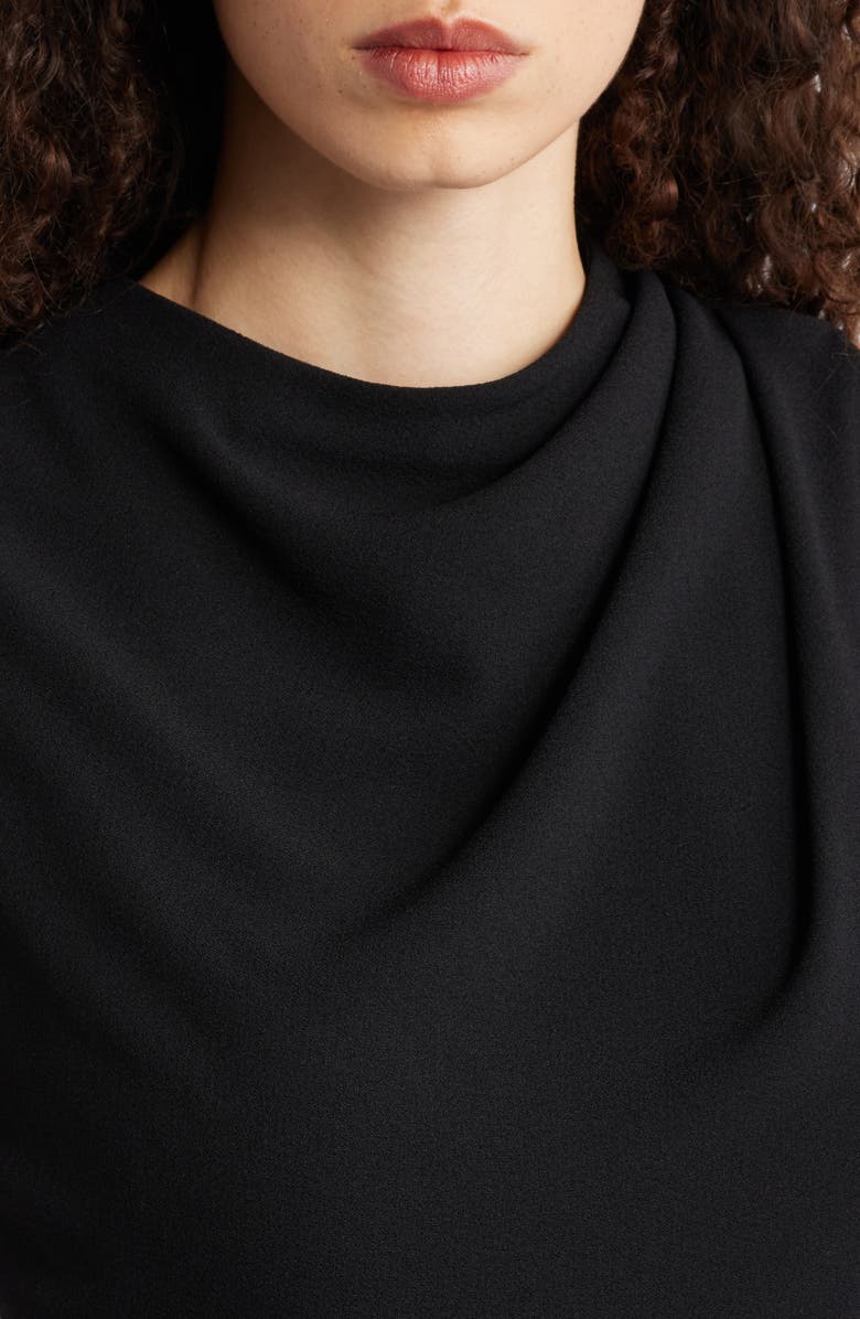 Black Halo Corrine Draped Bodice Wide Leg Jumpsuit, Alternate, color, Black