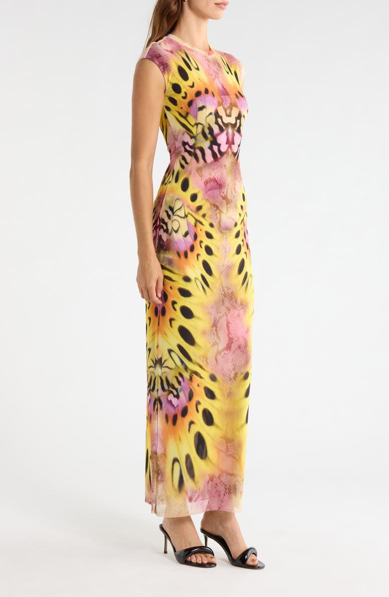 AFRM Mylo Print Maxi Dress, Alternate, color, Mauve Butterfly