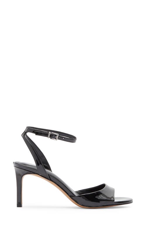 Vince Camuto Arilene Ankle Strap Sandal In Black Patent Pu