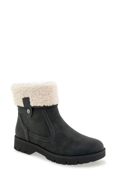 Alexia Water Resistant Bootie with Faux Shearling Trim