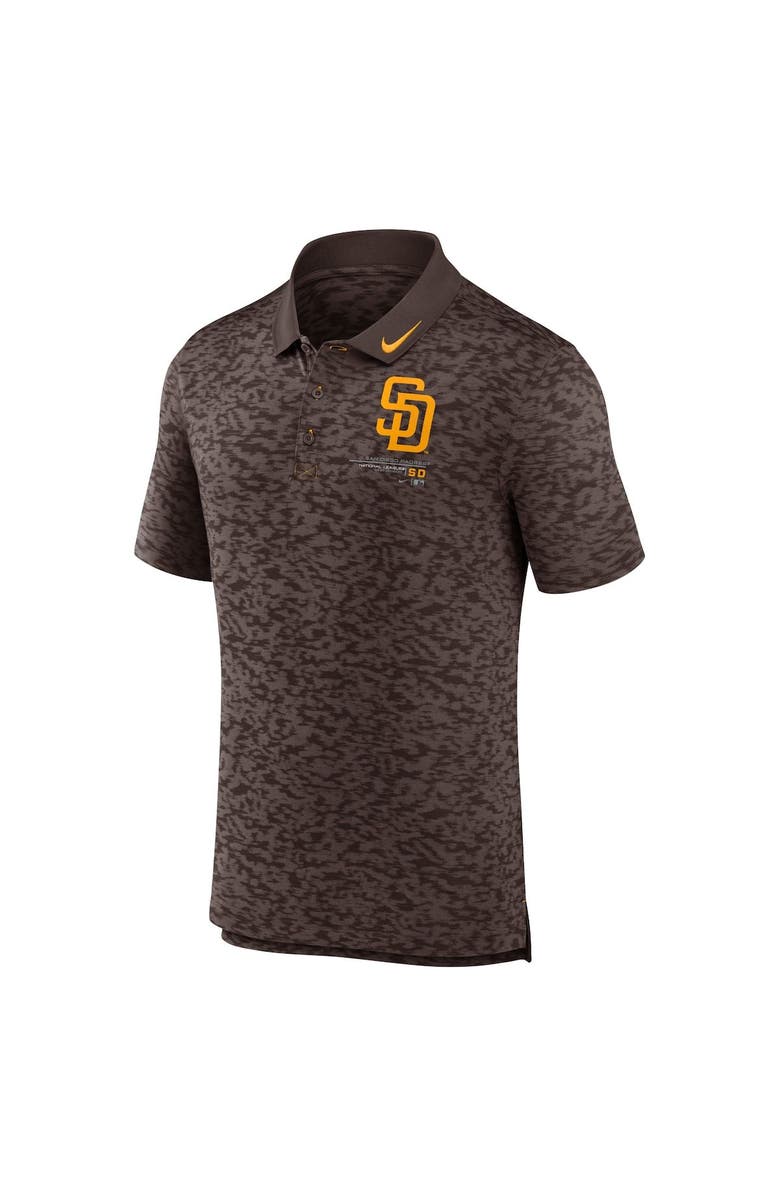 Nike Men's Nike Brown San Diego Padres Next Level Performance Polo, Alternate, color, Charcoal