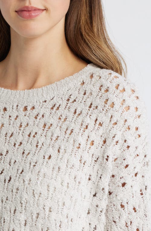 Eileen Fisher Open Stitch Organic Cotton Blend Sweater In Multi