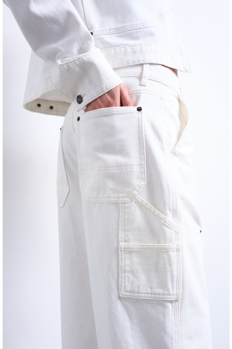 Column Straight Leg Jeans, Alternate, color, IVORY
