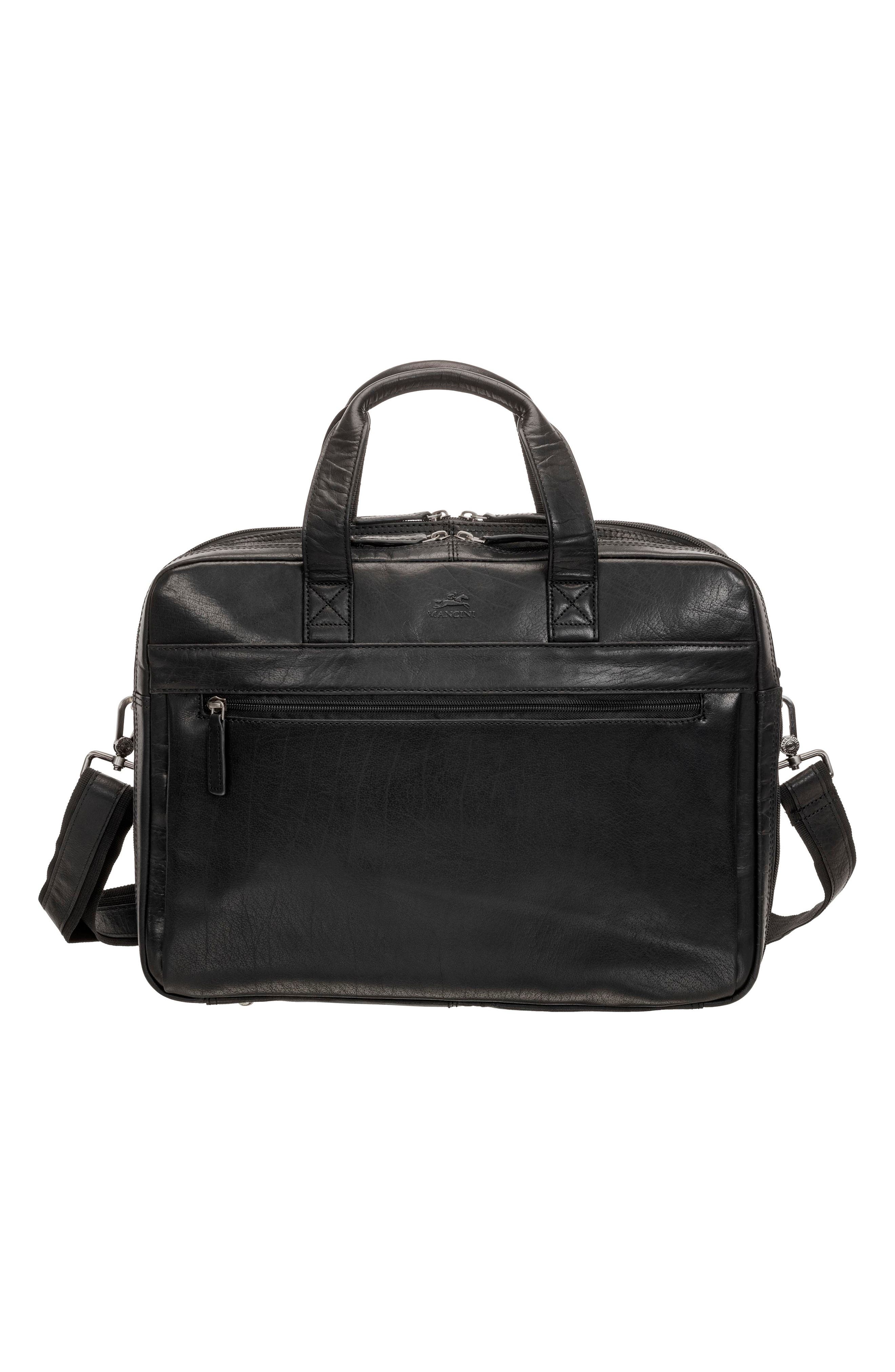 Mancini Double Compartment Leather Briefcase, Alternate, color, 