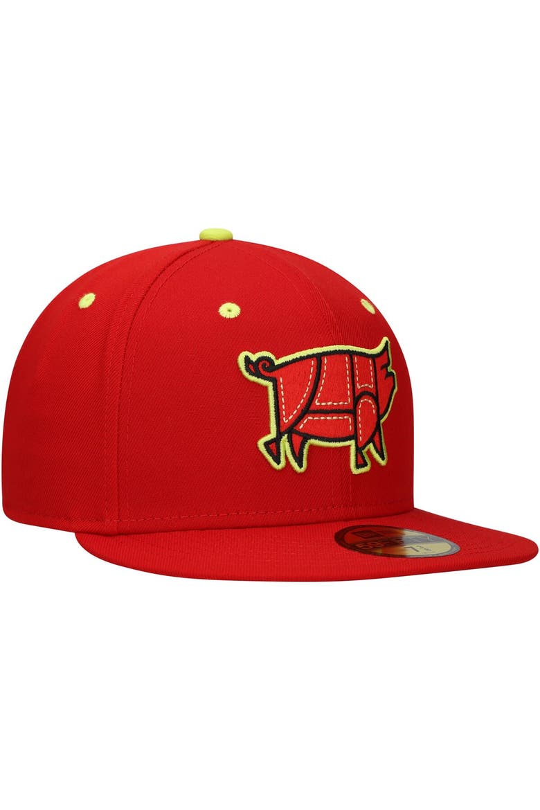 Men's New Era Red Chicharrones de Columbia Copa de la Diversión 59FIFTY Fitted Hat, Alternate, color, Red