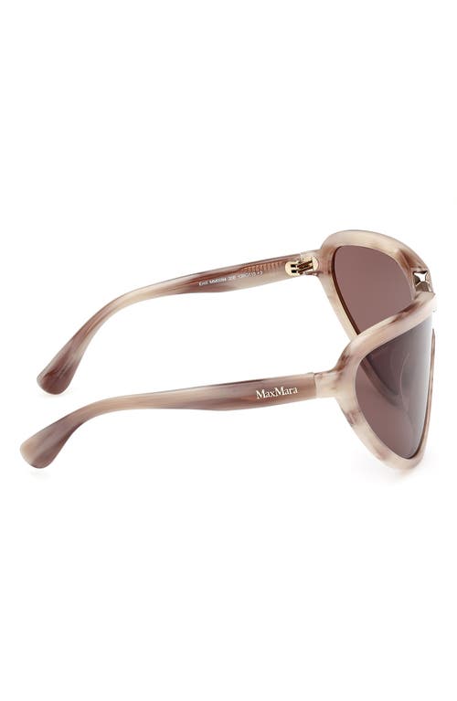 Max Mara Emil Mask Acetate Sunglasses In Camel Horn/brown