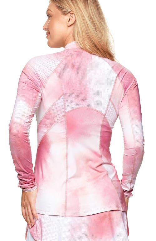 Bobbe Active Grace 1/2-zip Long Sleeve Top In Pink