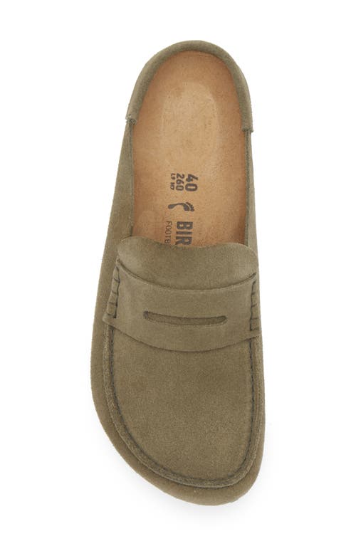 Birkenstock Naples Wrapped Suede Slippers In Green