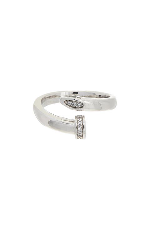 Cubic Zirconia Nail Bypass Ring