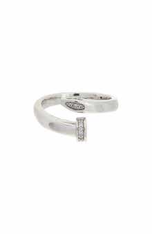 Juvell Cubic Zirconia Nail Bypass Ring