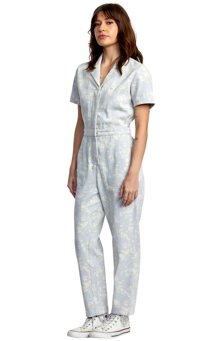 RVCA Nightshift Floral Utility Jumpsuit, Alternate, color, 