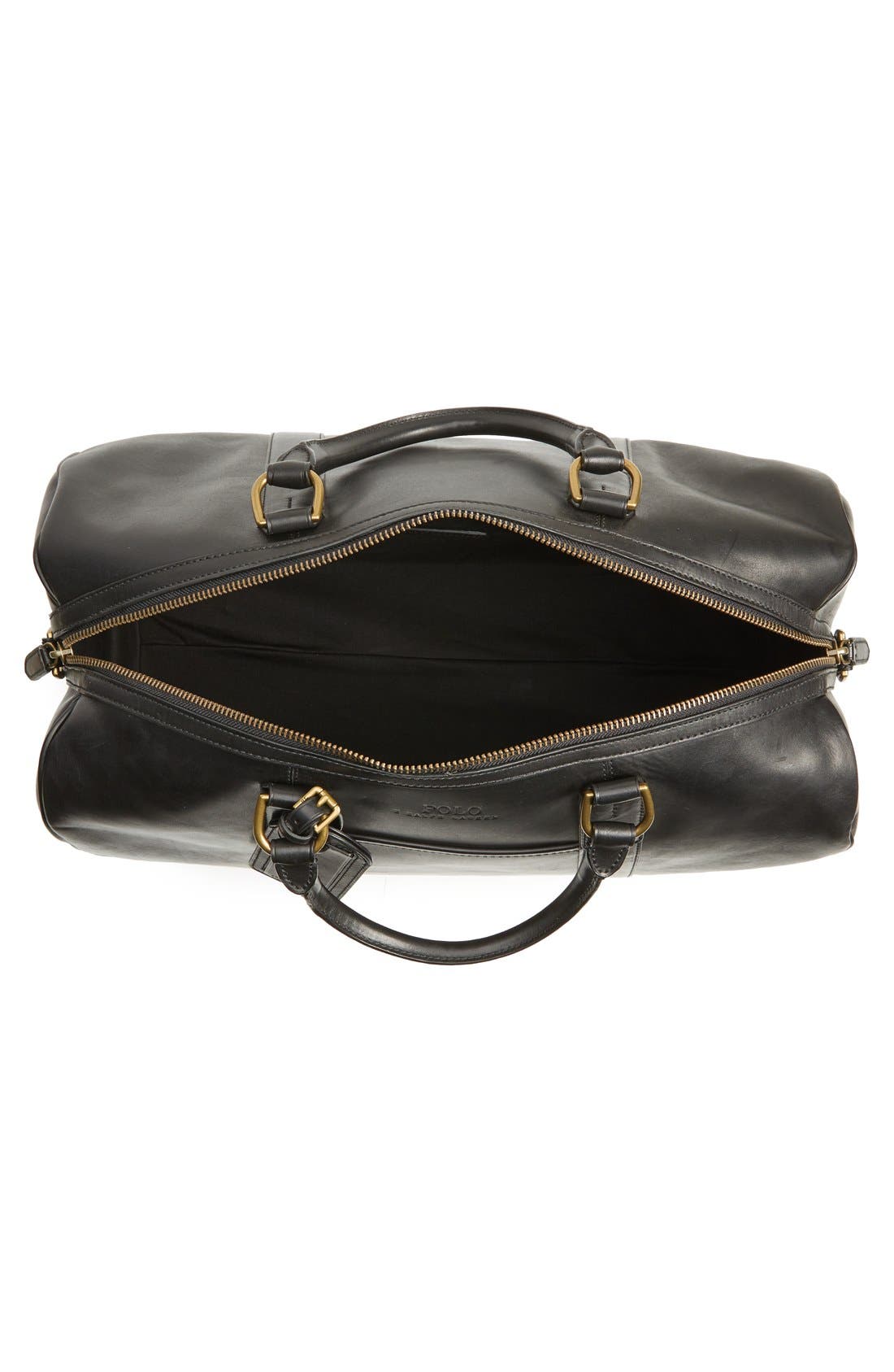 Polo Ralph Lauren Leather Duffel Bag, Alternate, color, 