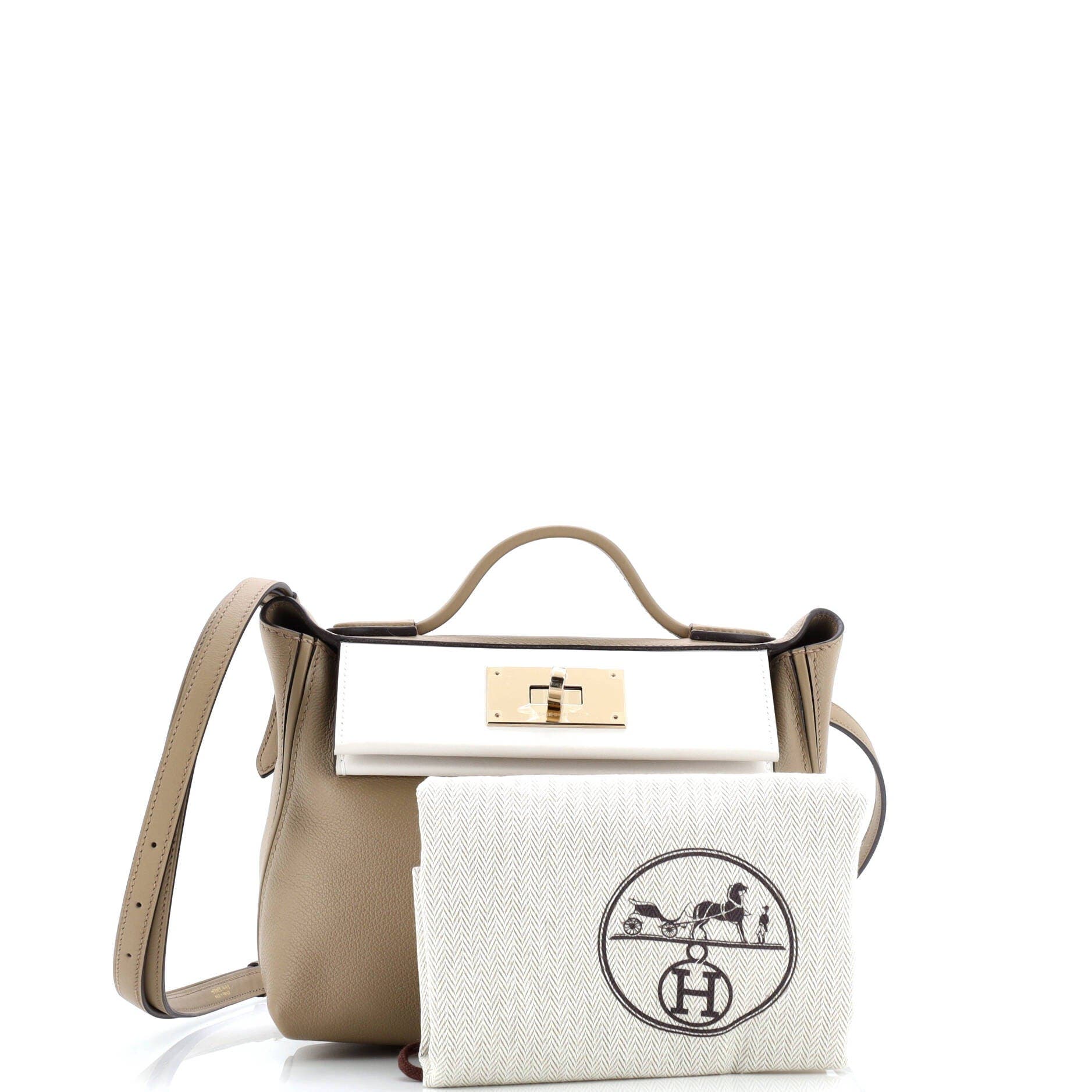 Pre-Owned Hermes 24/24 Bag Tricolor Evercolor with Swift 21, Alternate, color, Beige Marfa