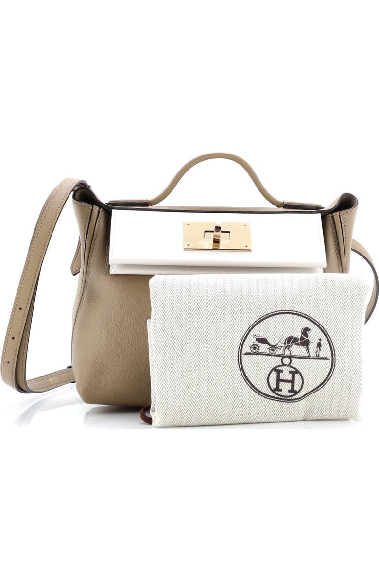 Pre-Owned Hermes 24/24 Bag Tricolor Evercolor with Swift 21, Alternate, color, Beige Marfa