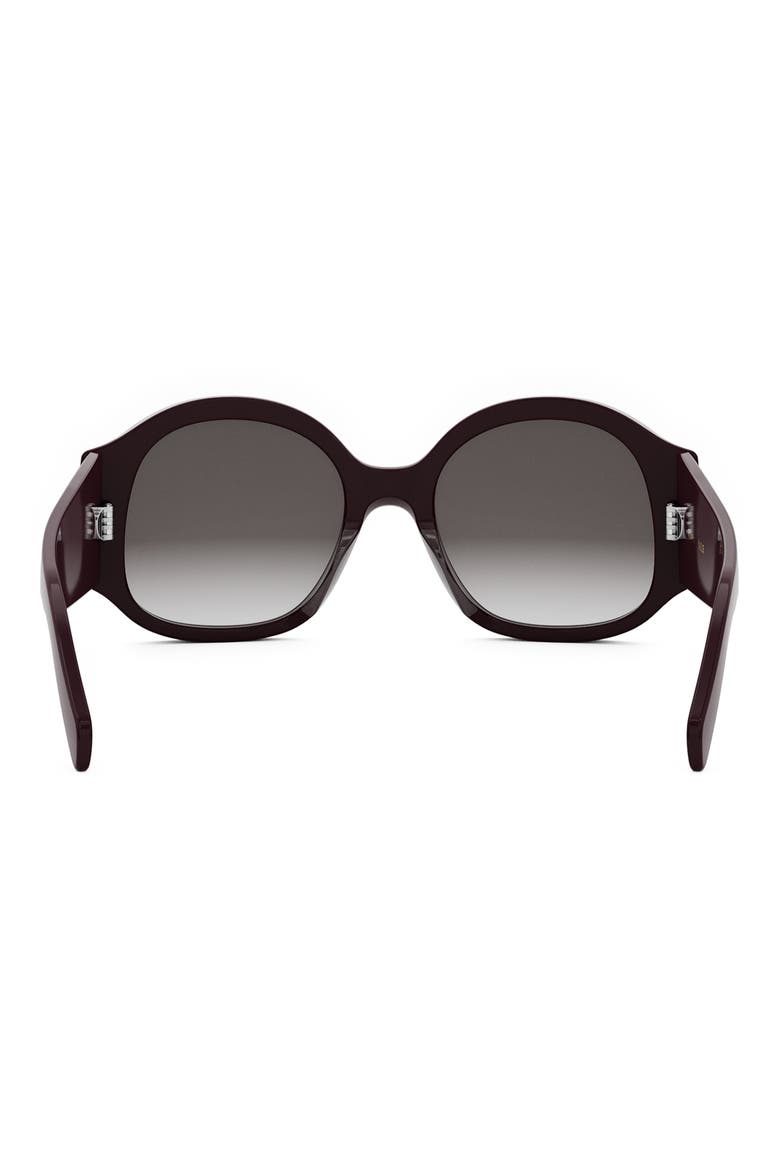 Maxi Triomphe 54mm Round Sunglasses, Alternate, color, SHINY DARK BROWN / BROWN