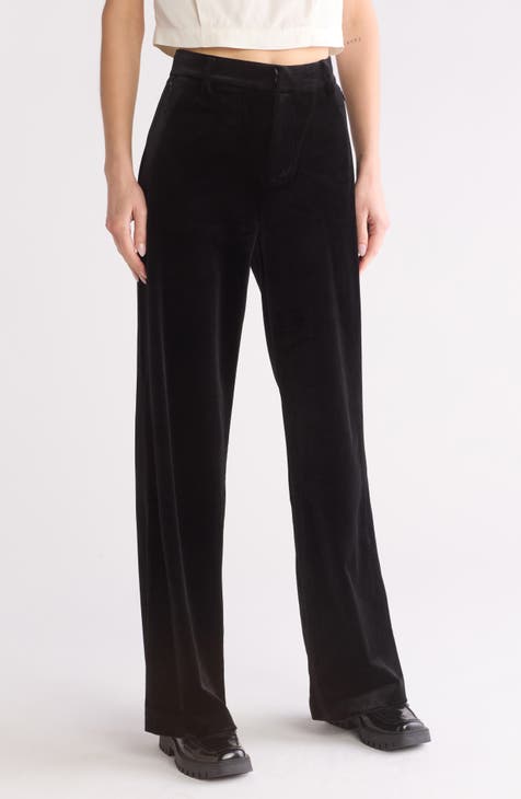 Velvet Wide Leg Trousers (Regular & Plus)