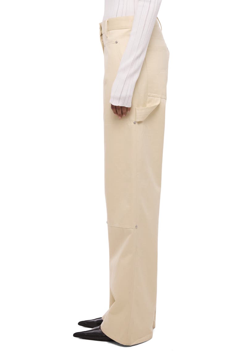 Rivet Detail Cotton Carpenter Pants, Alternate, color, OATMEAL