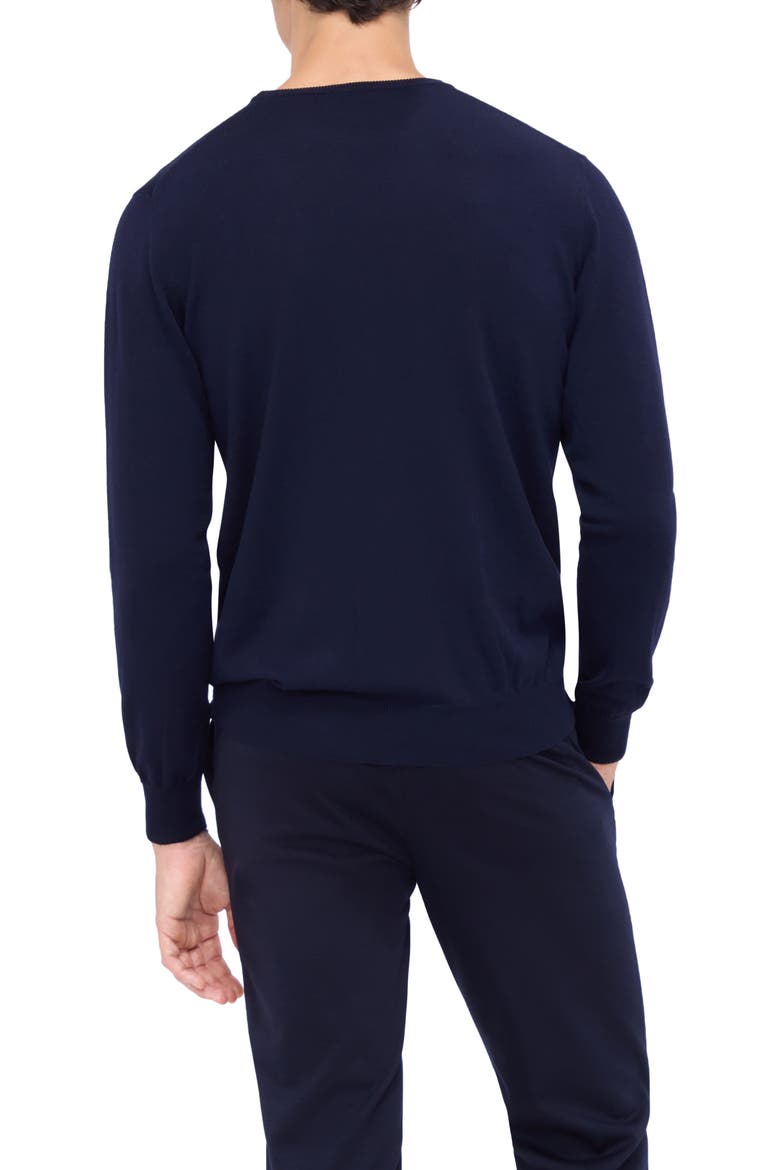 Scott Crewneck Merino Wool Sweater, Alternate, color, NAVY