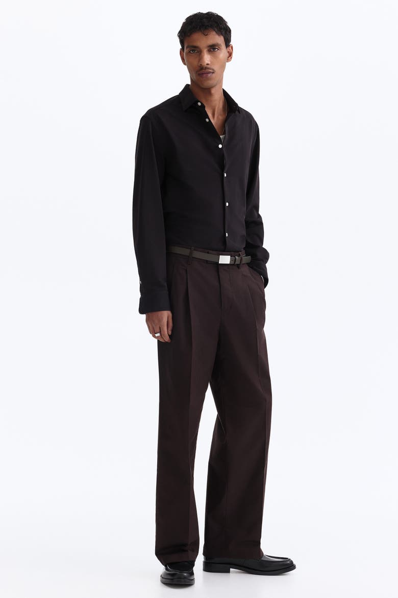 Loose-Fit Tailored Pants, Main, color, Brown