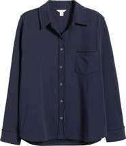 Caslon® French Terry Button-Up Shirt