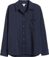 Caslon® French Terry Button-Up Shirt