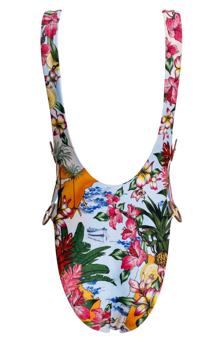 Agua Bendita Tribeca Ventura Low Back One-Piece Swimsuit, Alternate, color,