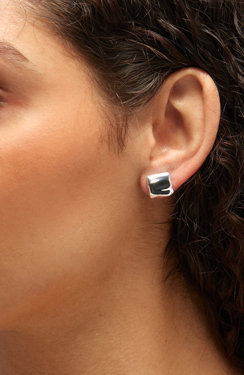 Jenny Bird Mini Sundra Stud Earrings, Alternate, color, High Polish Silver