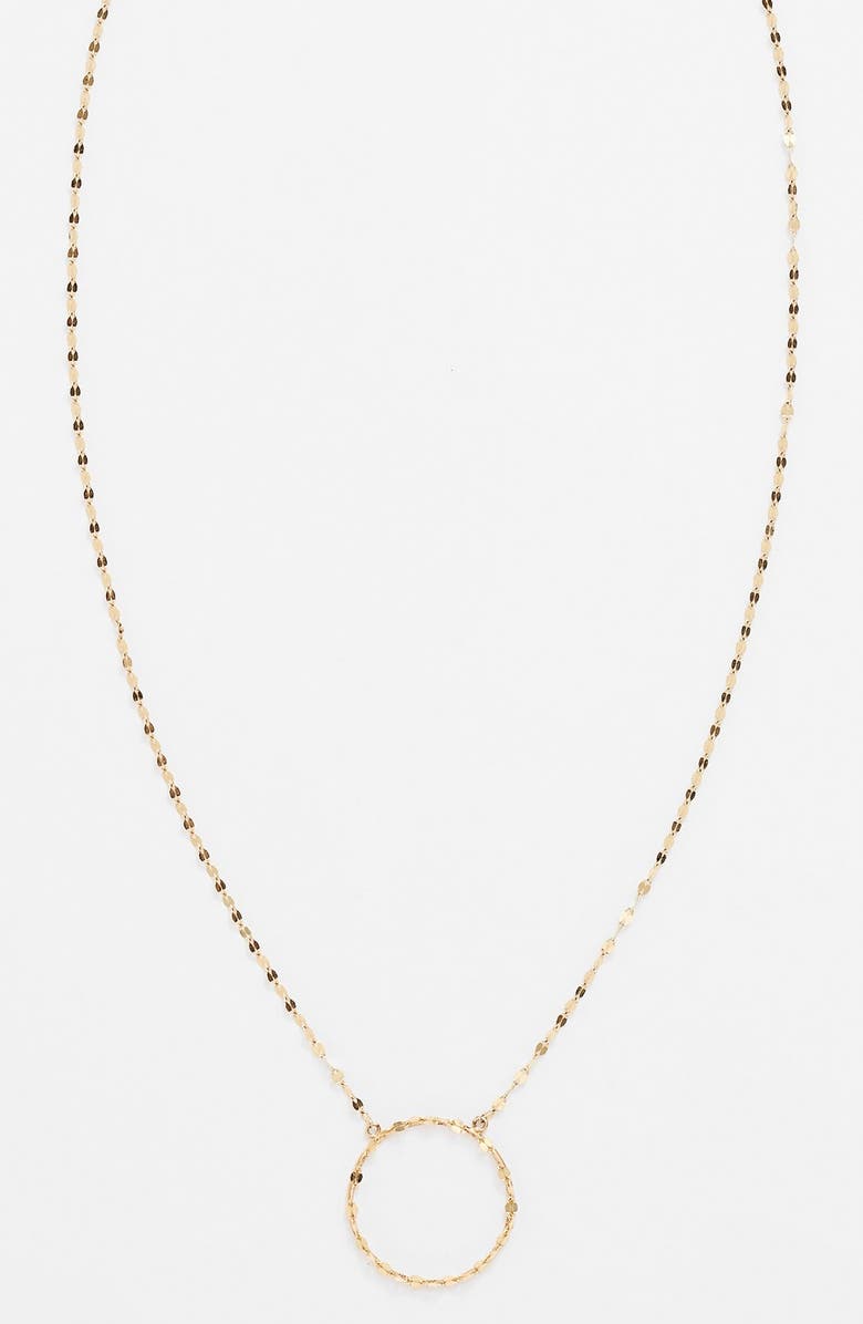 LANA Jewelry 'Blake' Medium Circle Pendant Necklace, Alternate, color, Yellow Gold