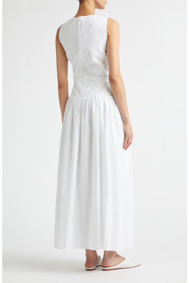 Ama Cotton Poplin Maxi Dress, Alternate, color, WHITE/ WHITE
