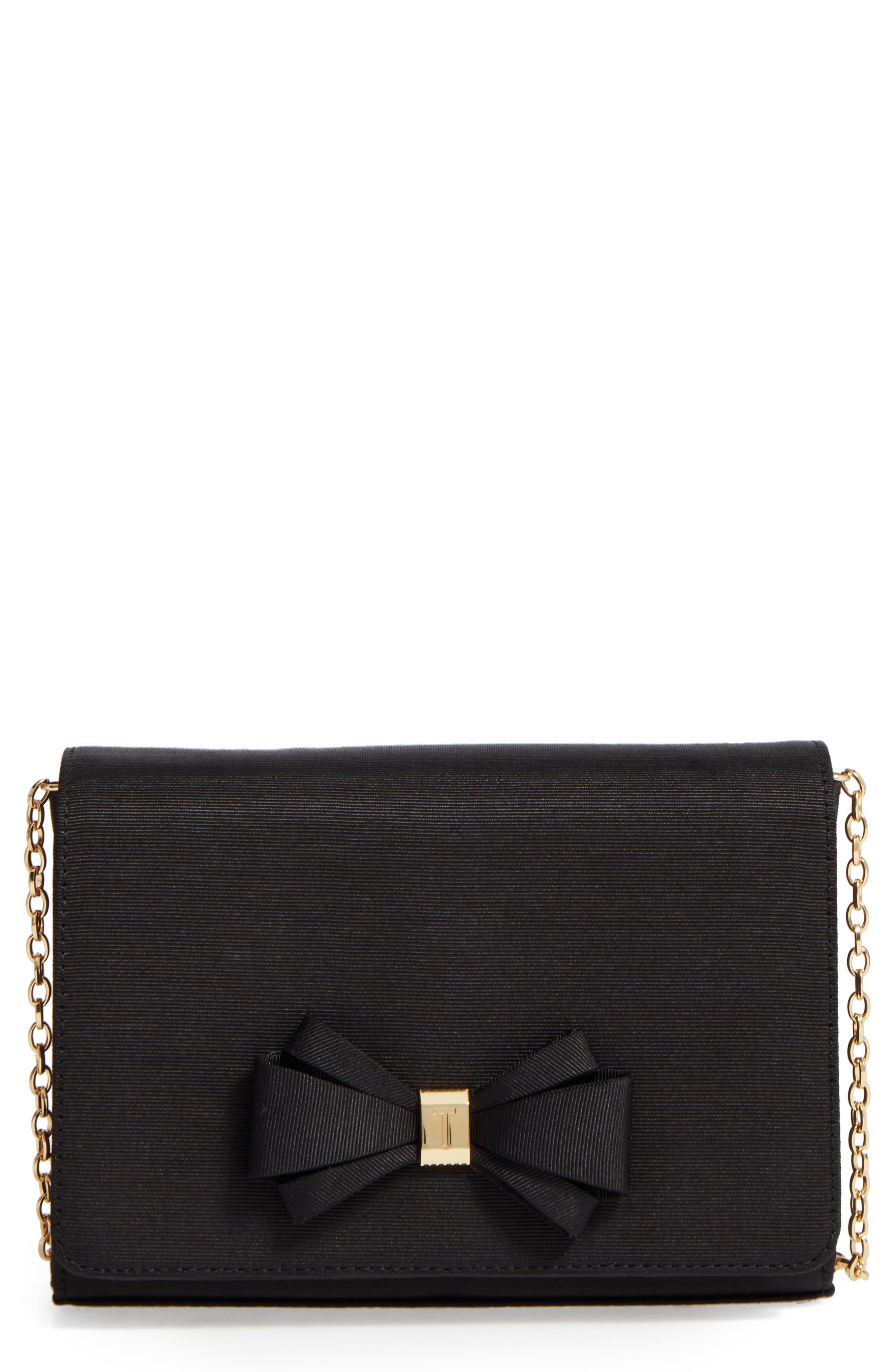 Ted Baker London Grosgrain Clutch, Main, color, 