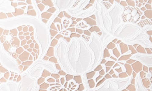 Sau Lee Silba Floral Lace Cocktail Dress In Neutral