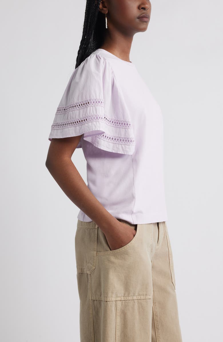 Treasure & Bond Mixed Media Top, Alternate, color, Purple Moss