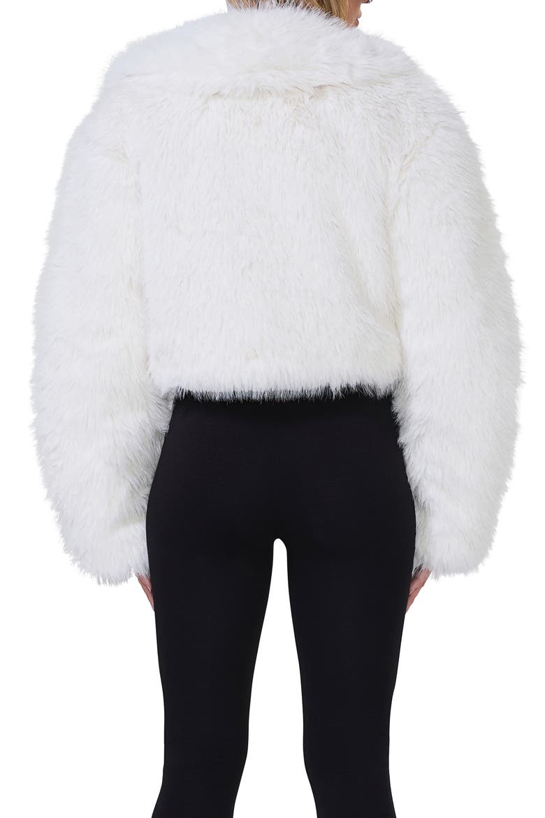 Stephanie Faux Fur Jacket, Alternate, color, OFF WHITE FUR