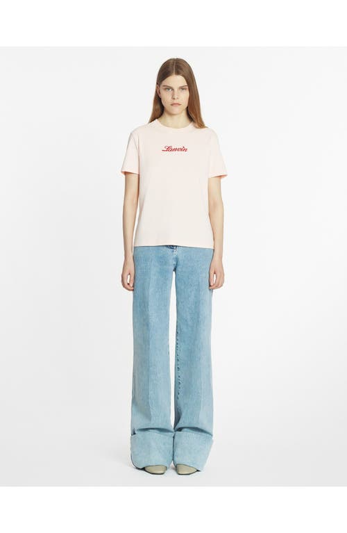 Lanvin Blue Wide-leg Cuffed Jeans In Light Blue